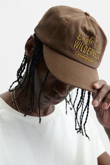 CASQUETTE BRODÉE À VISIÈRE PLATE - Marron de Zara - Image 2