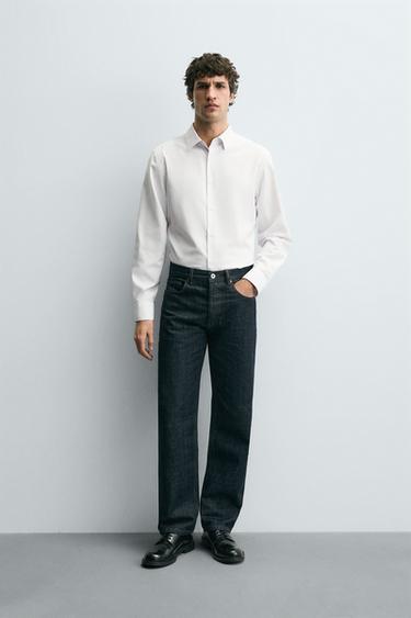mens slim fit white dress shirt Lenox Dress Shirt Slim Fit