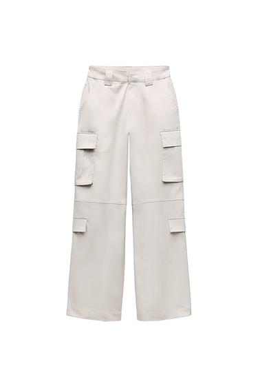 SATIN CARGO TROUSERS