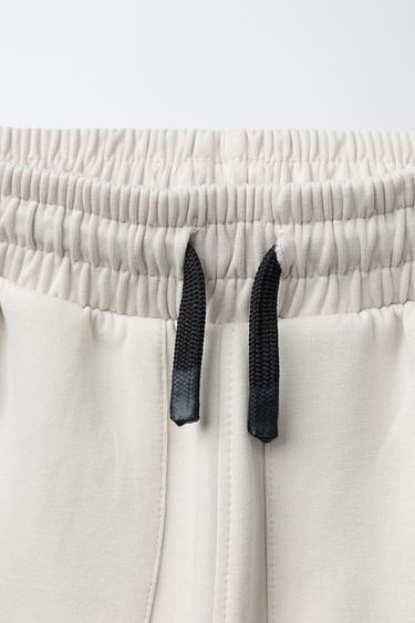 SPORTY INTERLOCK JOGGING TROUSERS - Ecru by Zara - Image 2