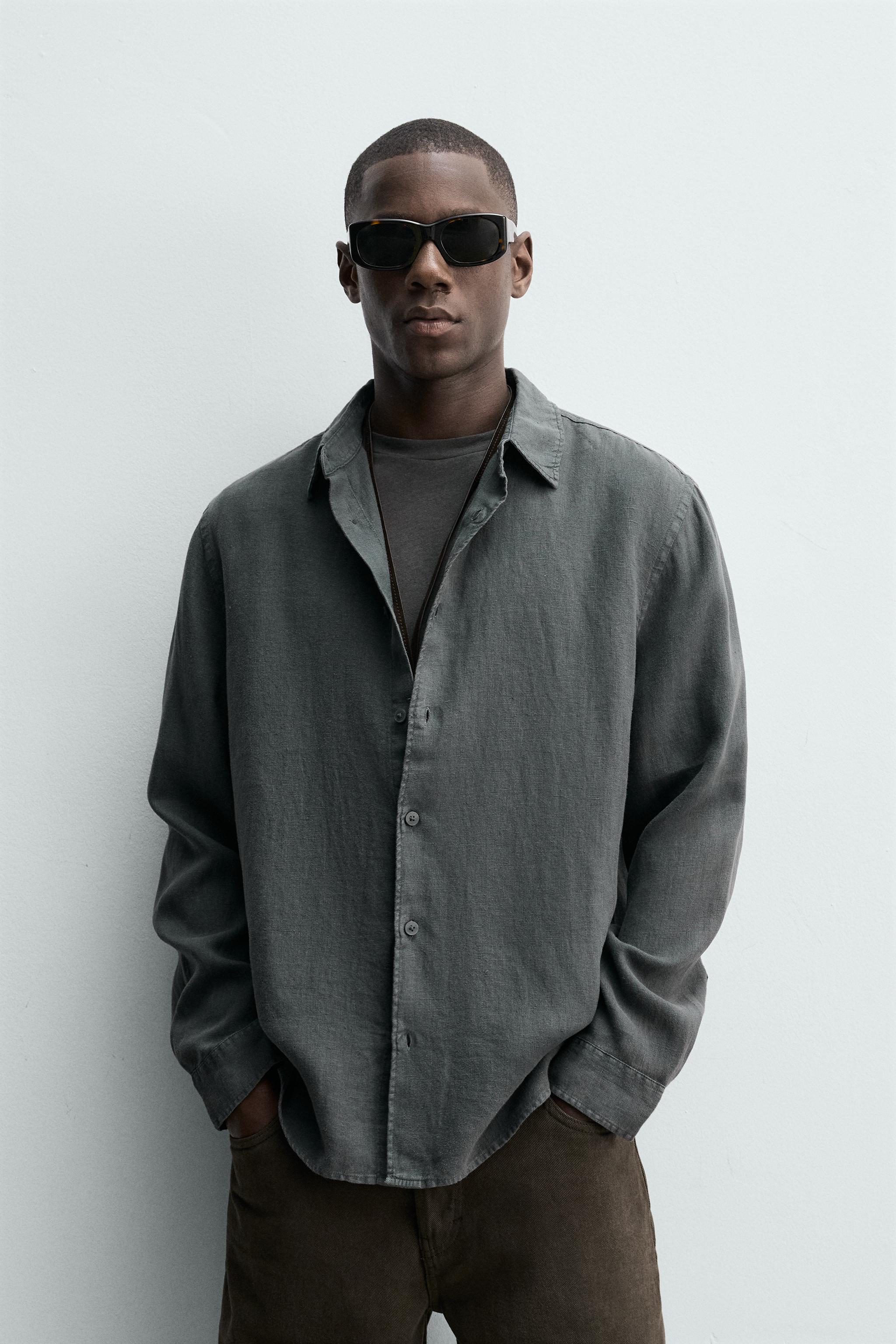 100% LINEN REGULAR FIT SHIRT