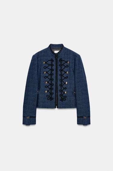 BLAZER ESTRUCTURA BOTONES - Azules de Zara - Imagen 0
