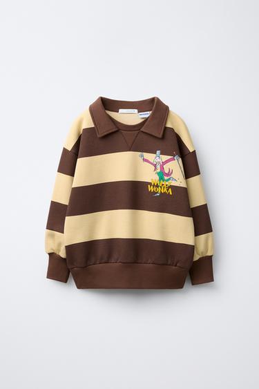 SUDADERA POLO WILLY WONKA ROALD DAHL © - Marrón de Zara