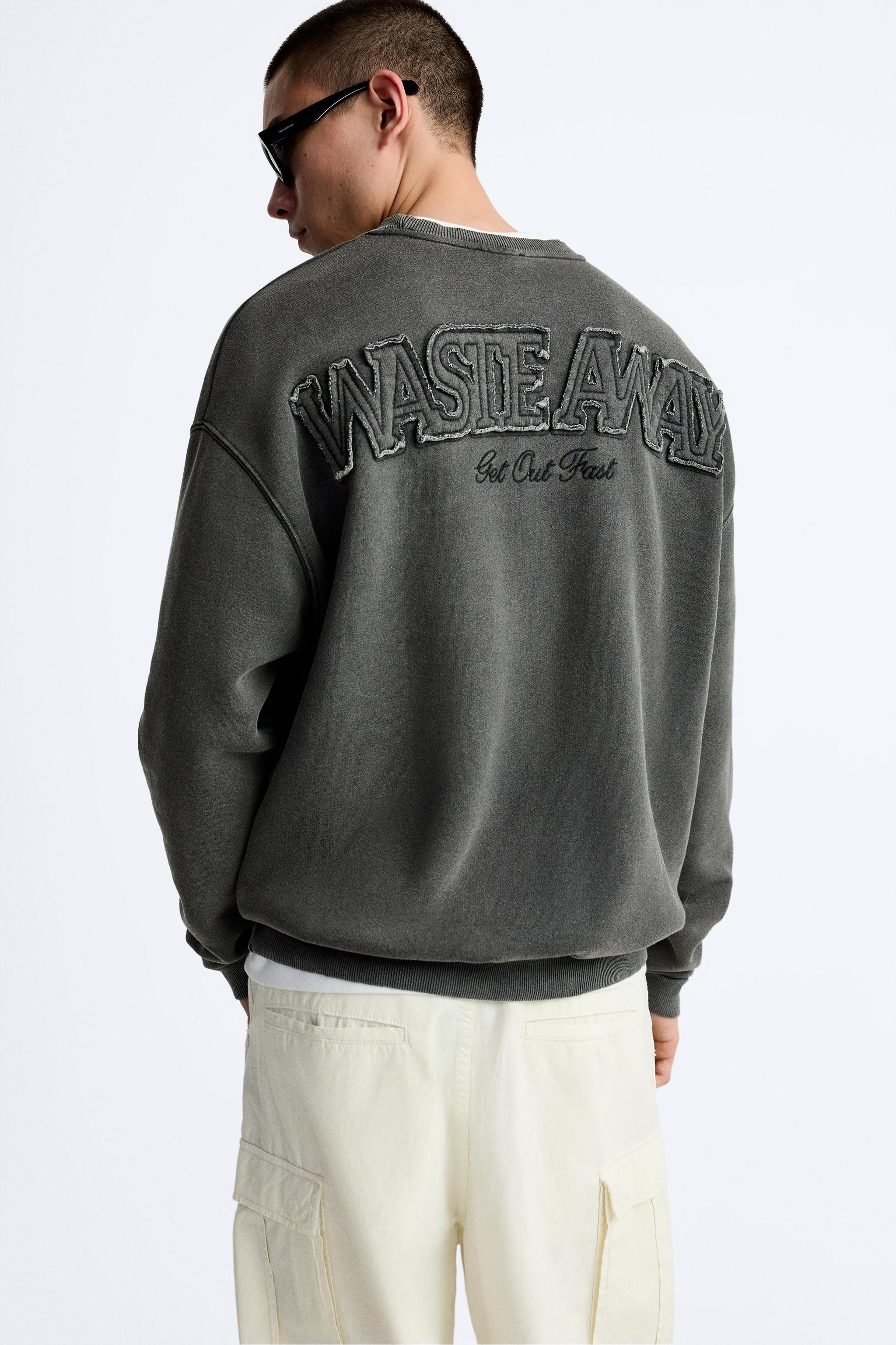 EMBROIDERED SWEATSHIRT TRUE NEUTRALS - Anthracite grey