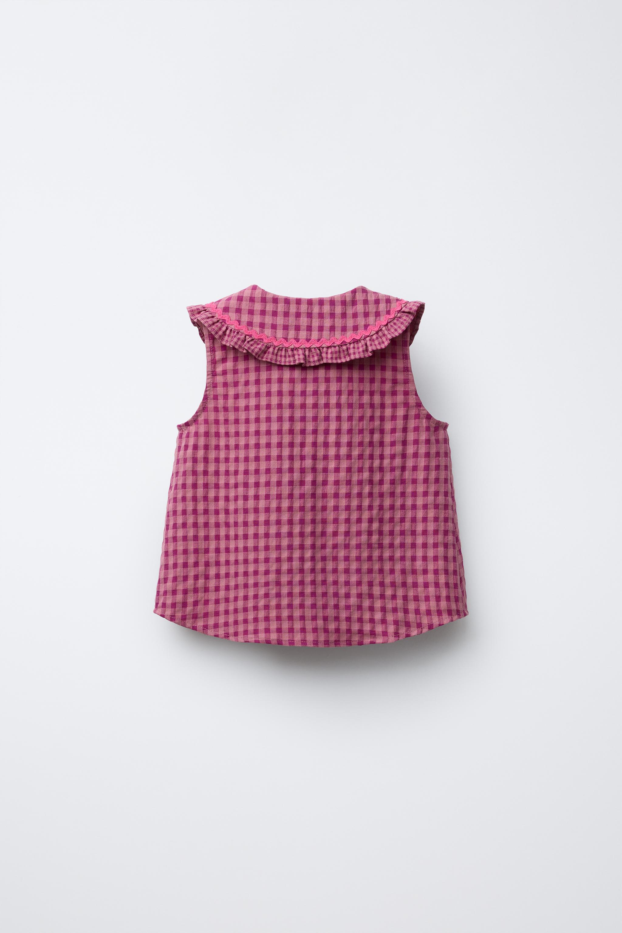 BLOUSE VOLANTS CARREAUX VICHY