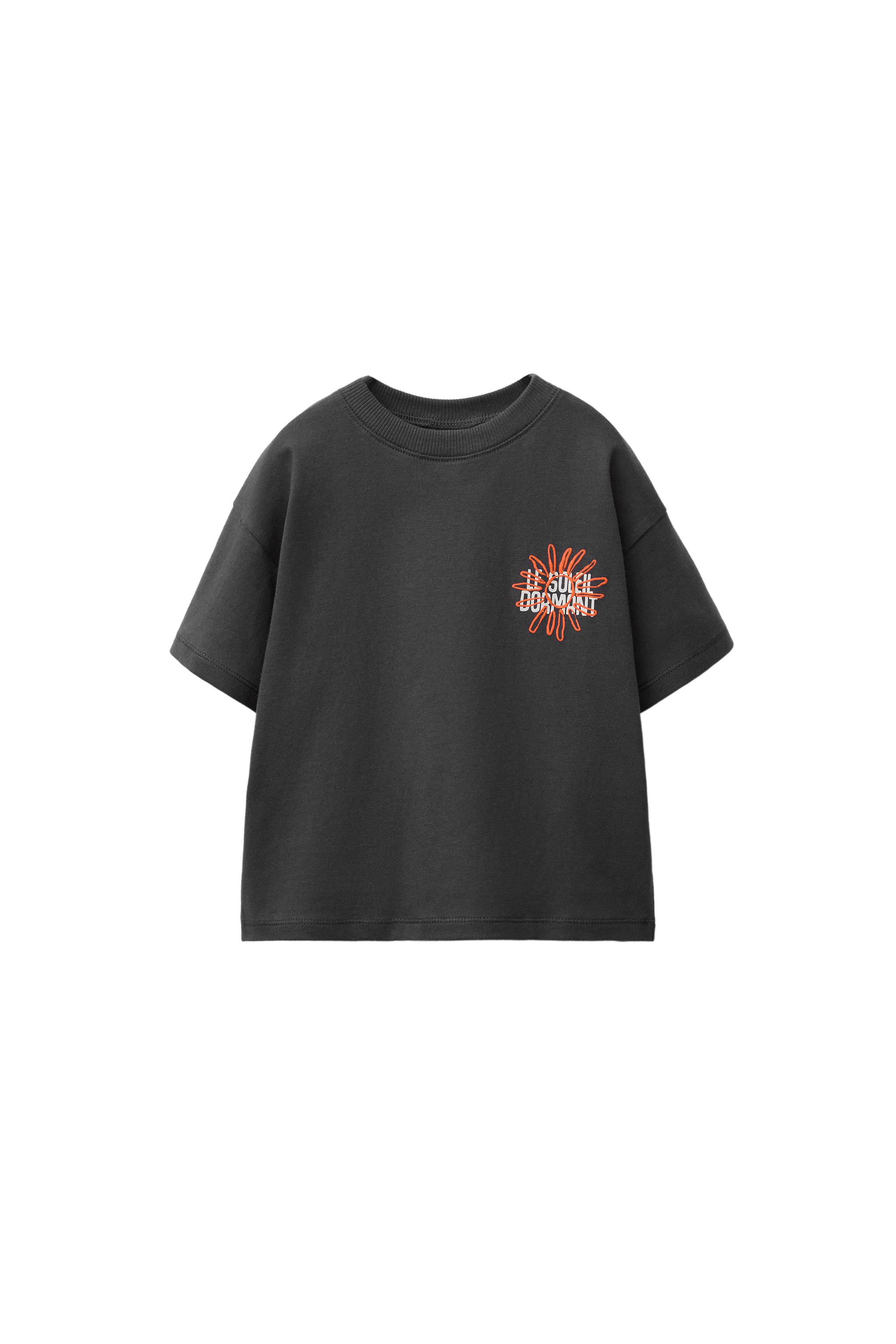 ★MIM the wardrobe★ Sunrise Graphic T-Shirt Black MW241HT2B A CORUÑA CITY PRINT T-SHIRT - Dark anthracite | ZARA New Zealand