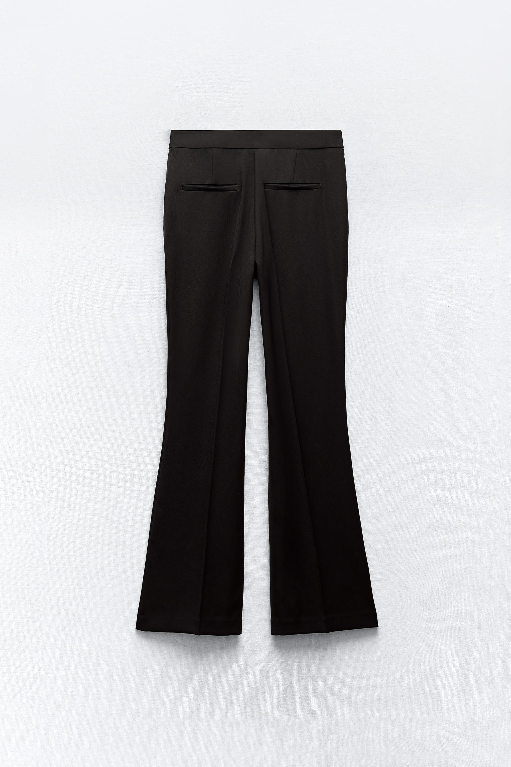 ZARA Studio New Black Bell Extra Flared Trousers Pants Sold Out