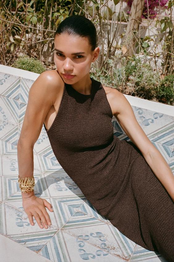 TEXTURED KNIT LONG TOP