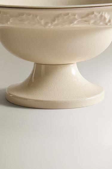 CORBEILLE À FRUITS PORCELAINE FILET DORÉ - Crème de Zara - Image 3