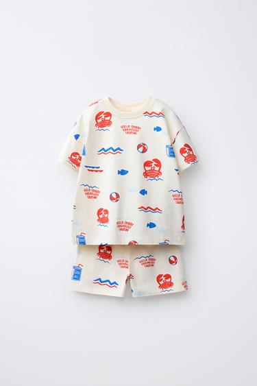 LOT DE DEUX PYJAMAS IMPRIMÉS - Bleu de Zara - Image 2