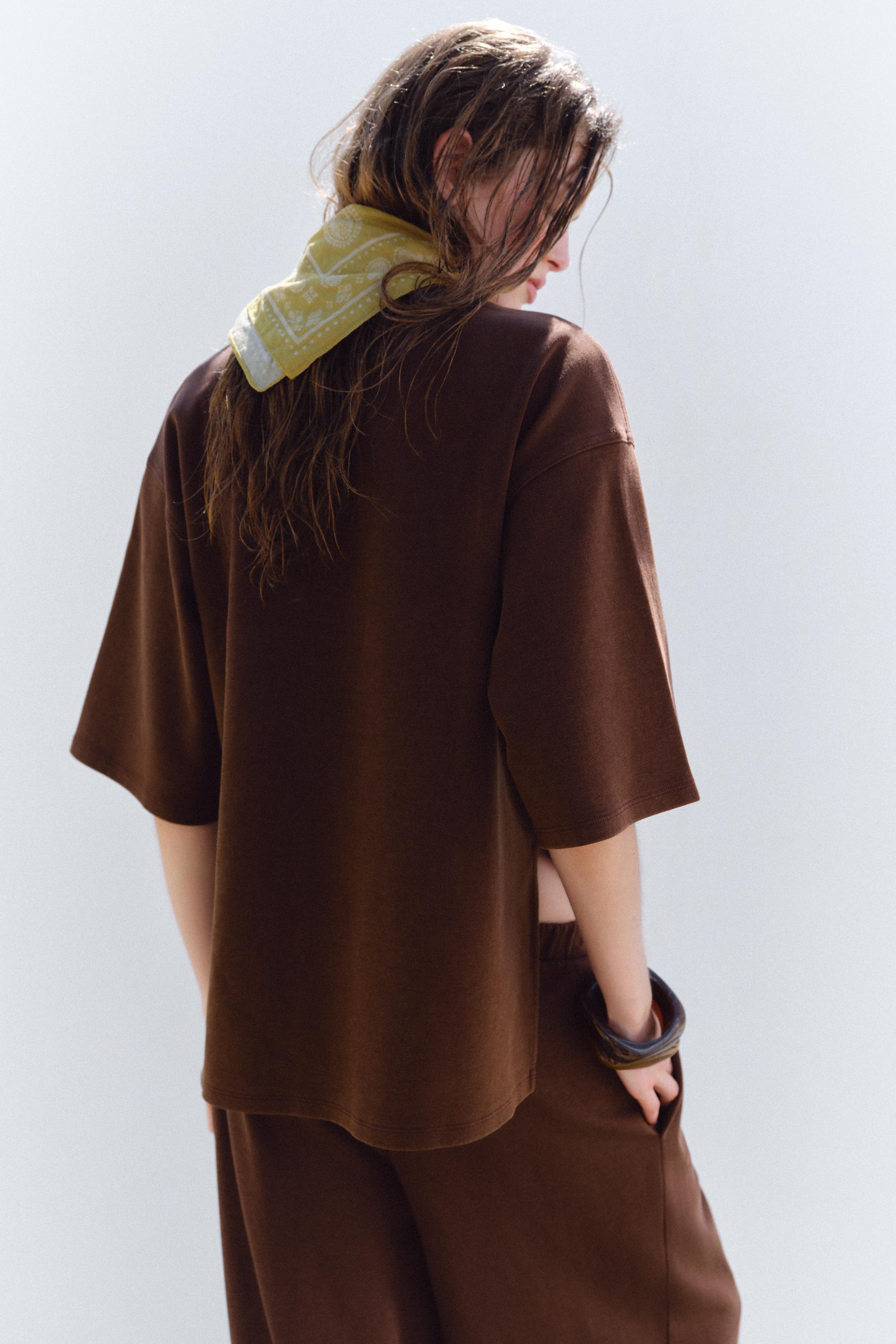 WASHED EFFECT INTERLOCK T-SHIRT