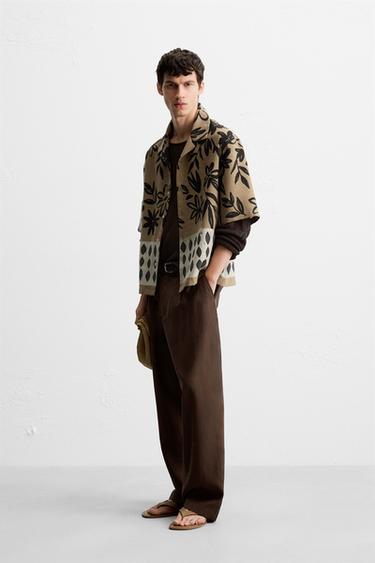 CONTRAST PRINT SHIRT - Brown by Zara - Image 3