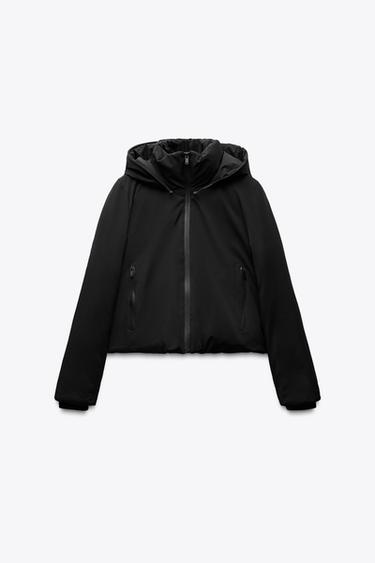 SHORT WATER AND WIND PROTECTION ANORAK - Black by Zara