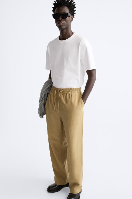 LYOCELL BLEND PANTS - taupe brown | ZARA United States