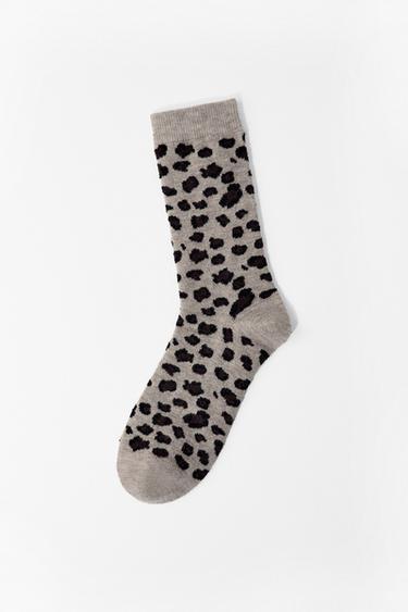 CALCETINES JACQUARD ESTAMPADO ANIMAL - Leopardo de Zara