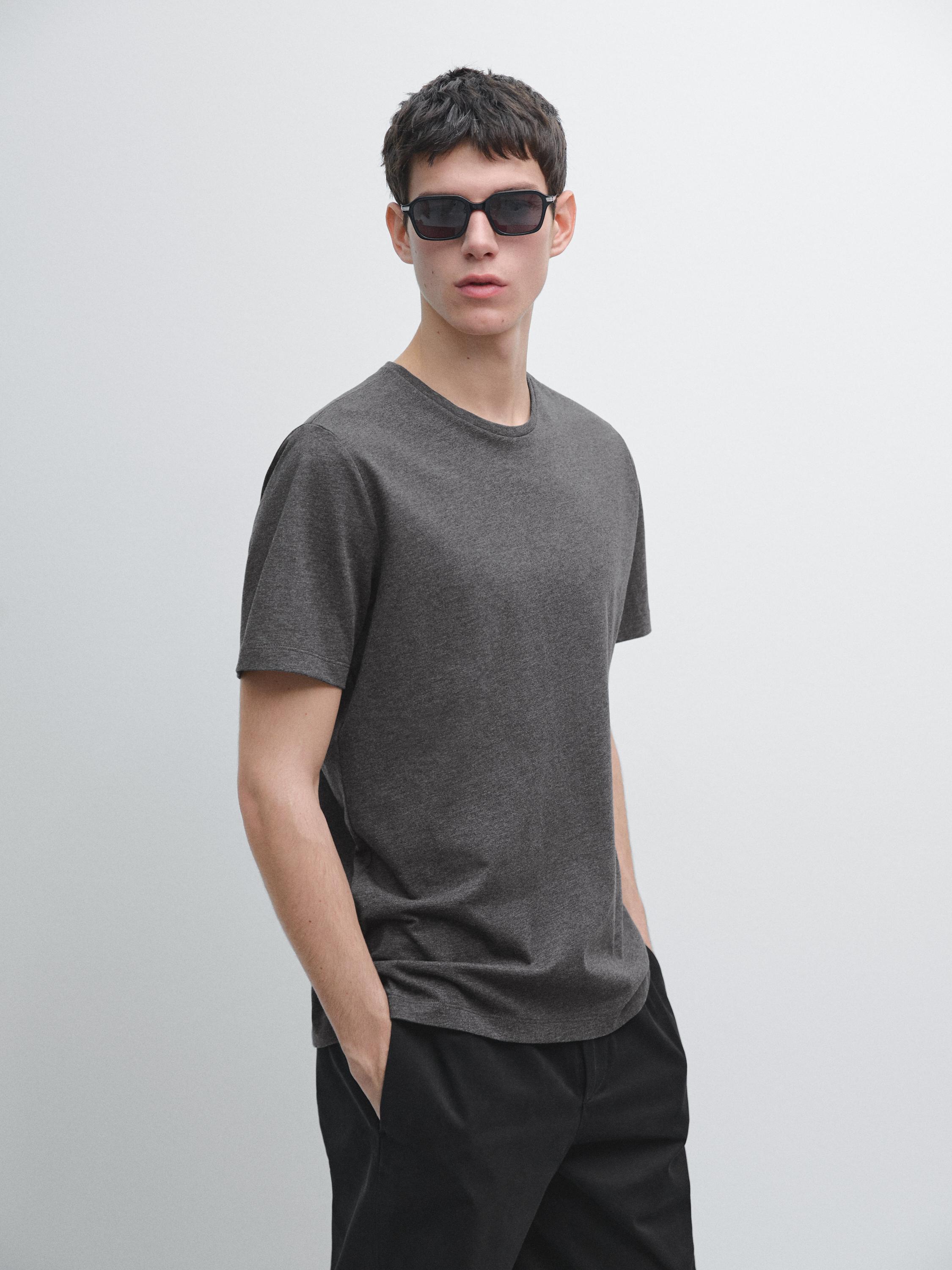 Short sleeve melange T-shirt