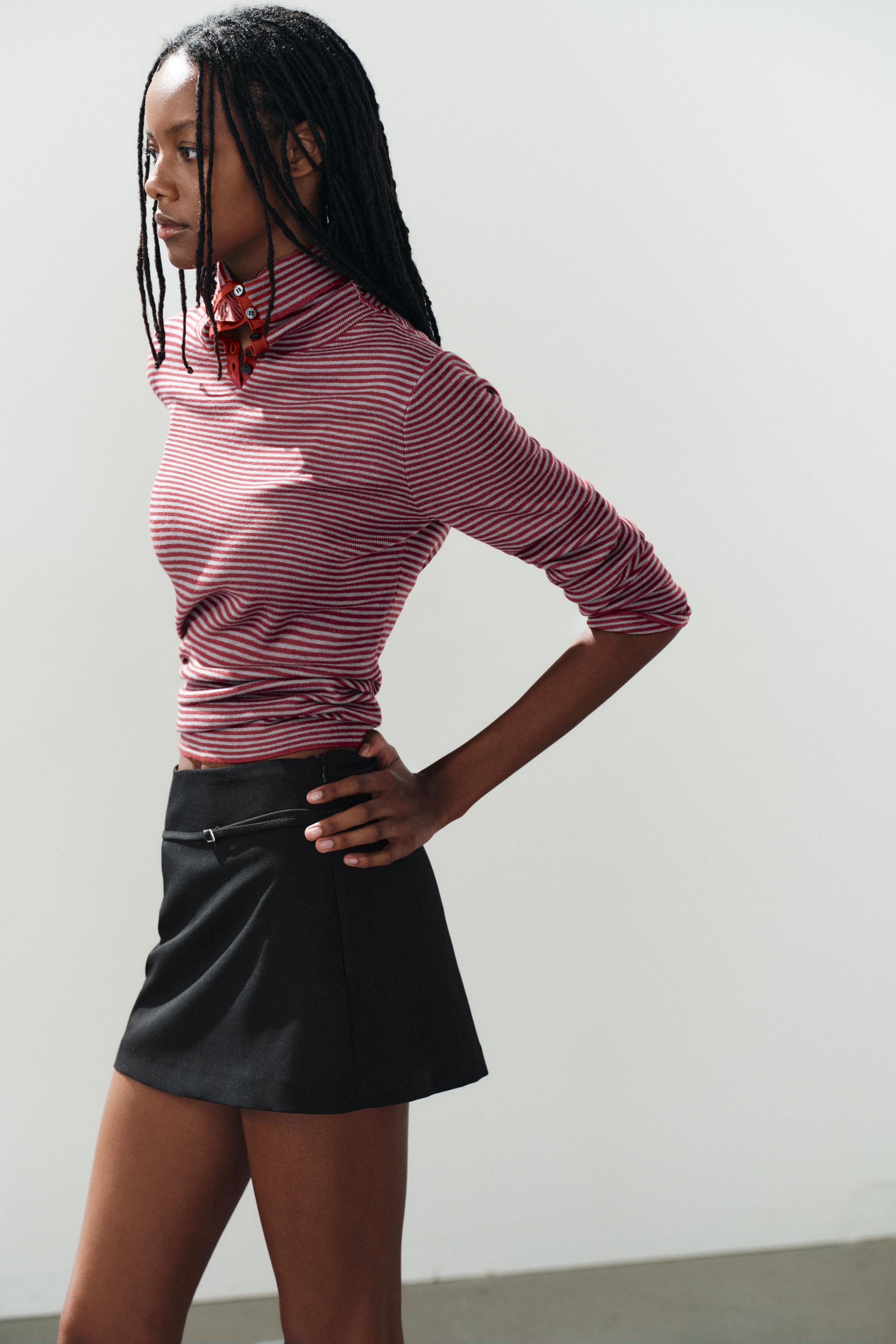 Женские юбки Zara BELTED SKORT — фото 4