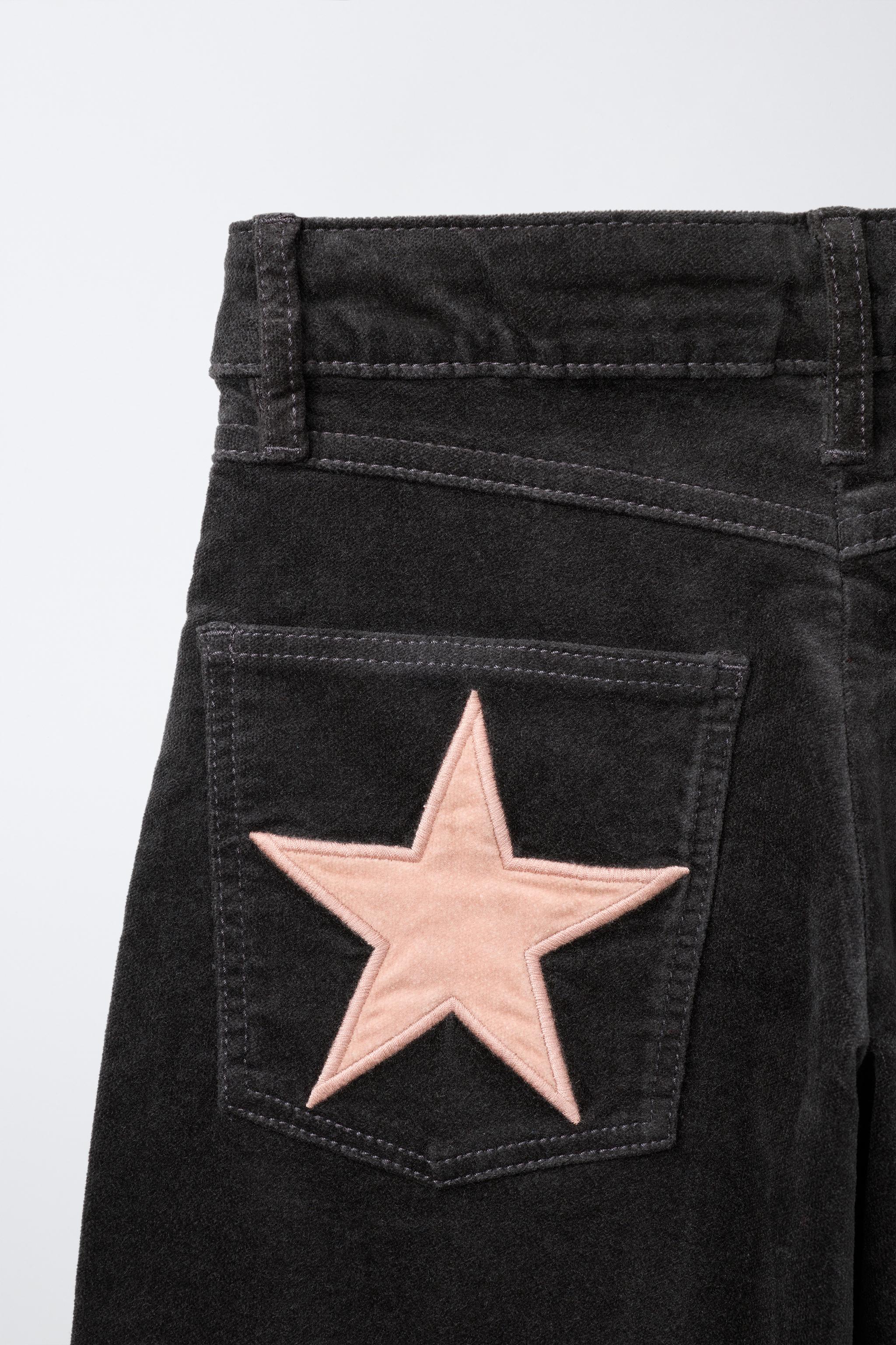 VELVET STAR WIDE-LEG PANTS