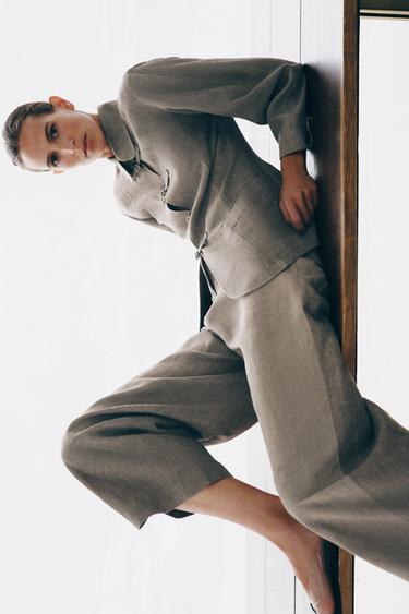 ZW COLLECTION BALLOON TROUSERS - Grey marl by Zara - Image 4