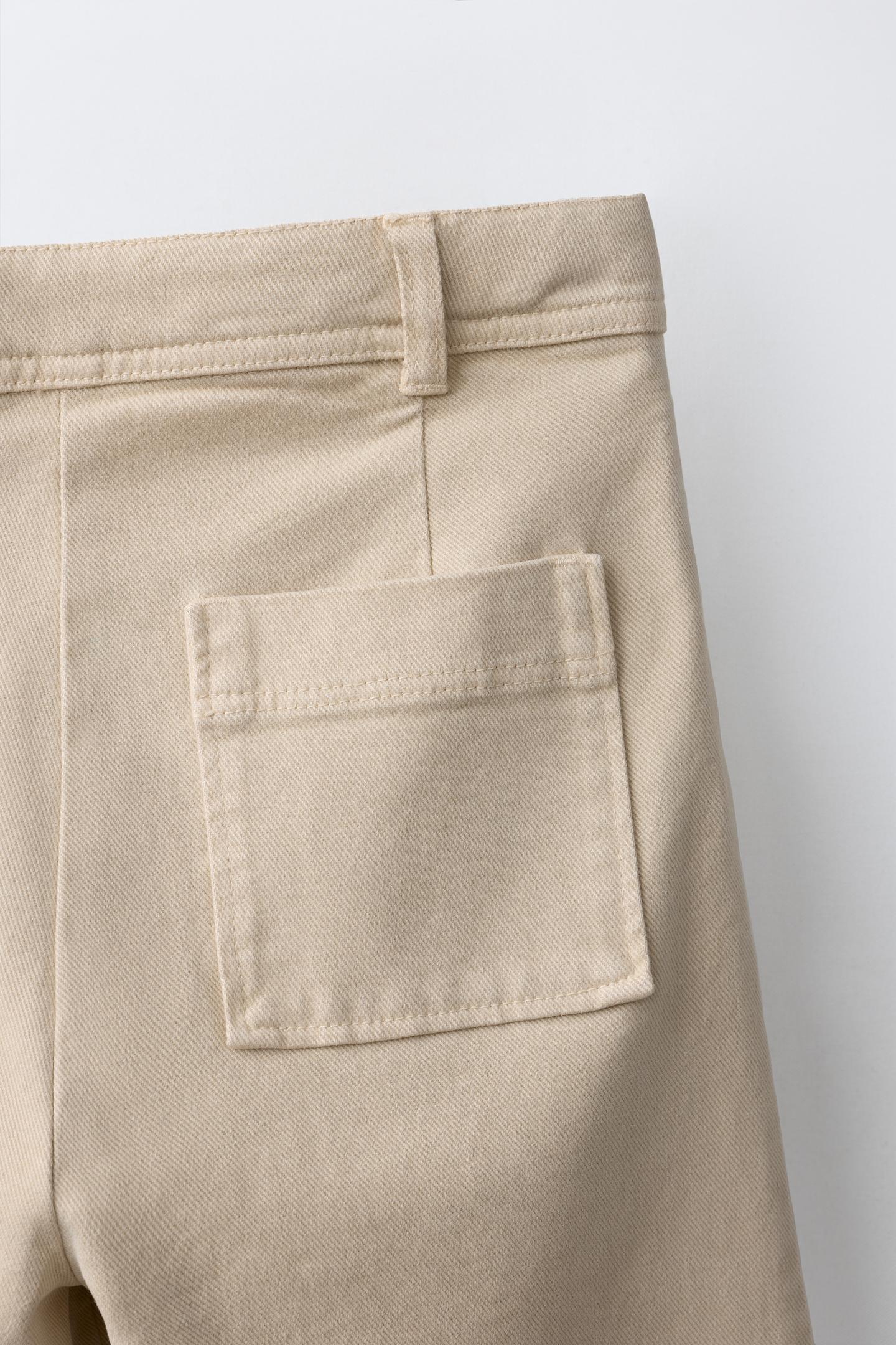 Детские брюки Zara Flare Cargo, цвет: Экрю — фото 5