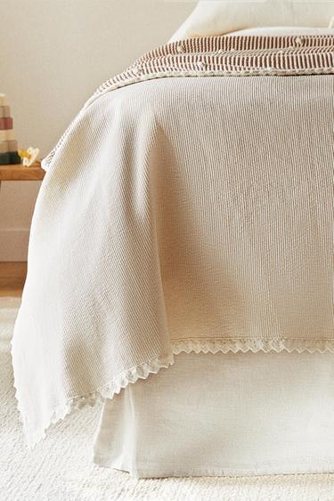 FADED LINEN VALANCE SHEET - Light beige by Zara - Image 7