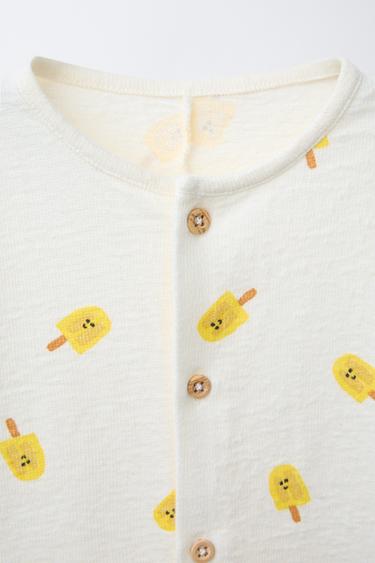 COMBINAISON IMPRIMÉE GLACES POLO - Écru clair de Zara - Image 2