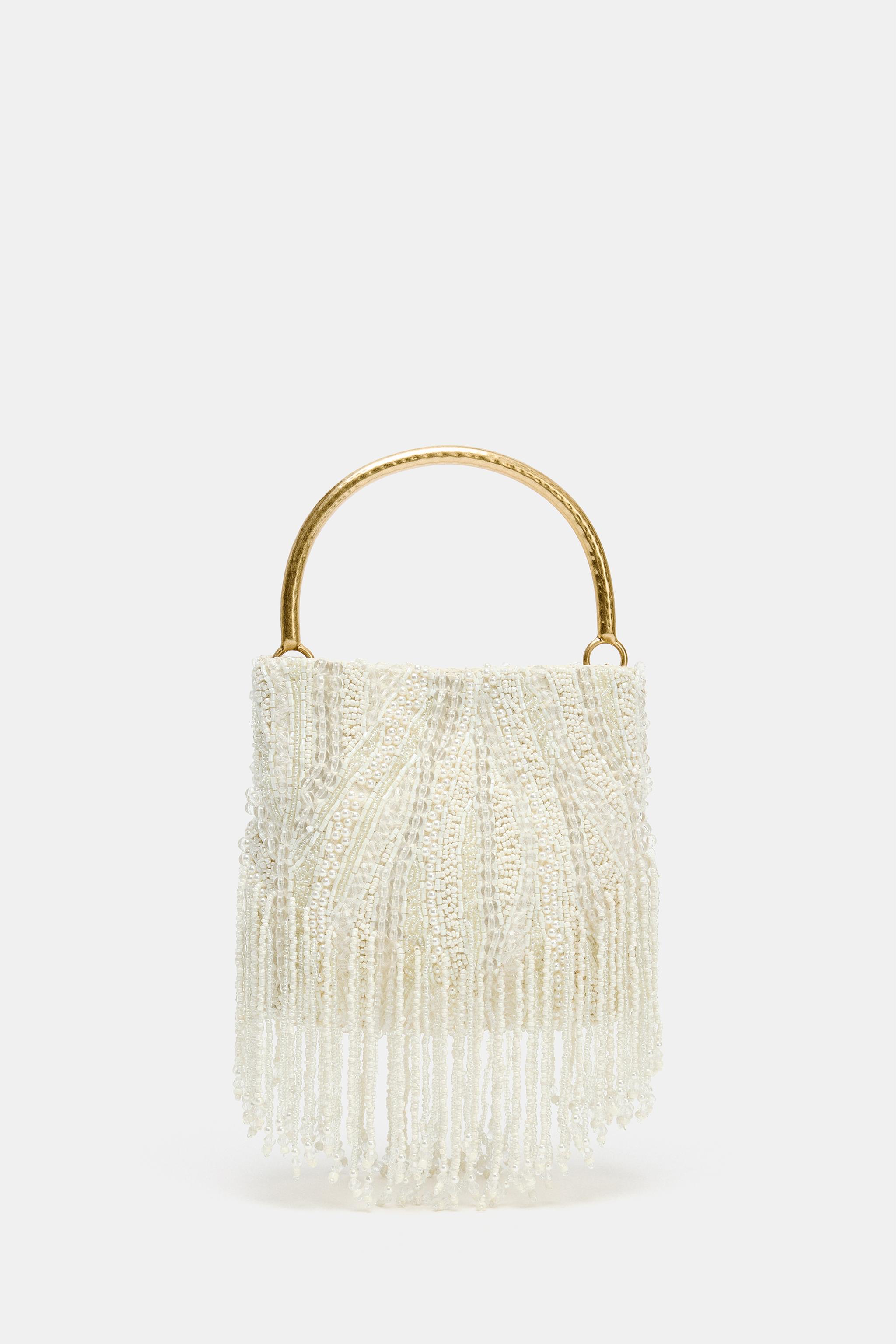 APPLIQUÉ HANDBAG - Ecru | ZARA Turkey