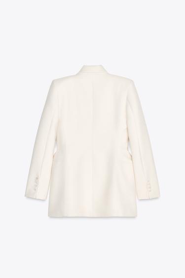 BLAZER CROISÉ ÉPAULETTES ZW COLLECTION - Beige clair de Zara - Image 5