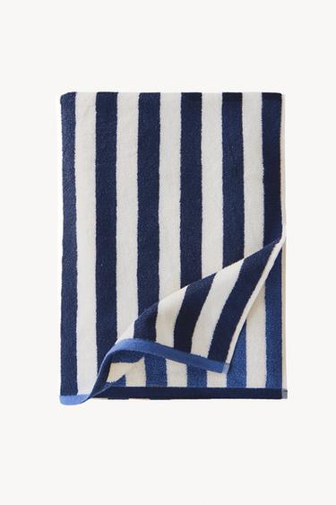 REVERSIBLE STRIPED BEACH TOWEL - Blues by Zara