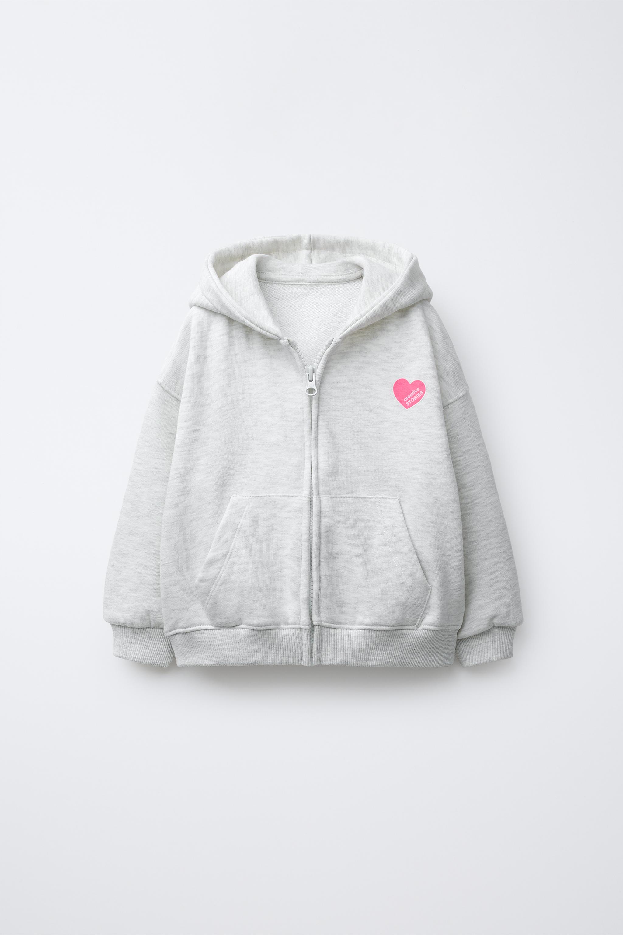 SWEAT ZIPPÉ IMPRIMÉ CŒUR