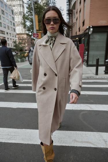 MANTEAU OVERSIZE SOFT - Beige de Zara - Image 1