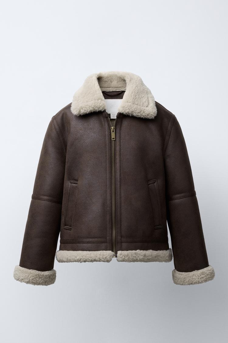 Giubbotto Montone Chiodo Con Pelliccia Zara Montone Giubbino Zara