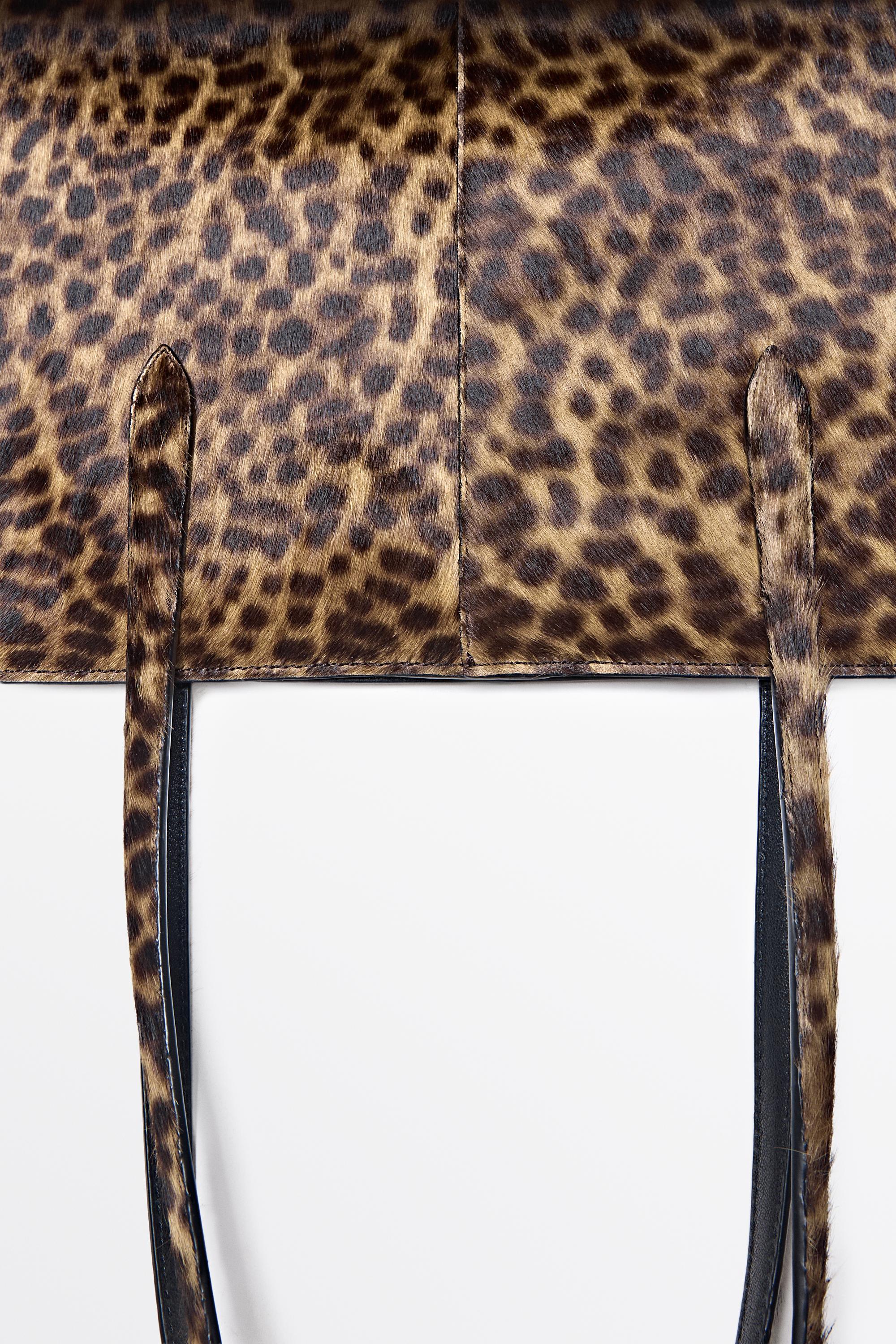 Grand tote bag en cuir fourrure