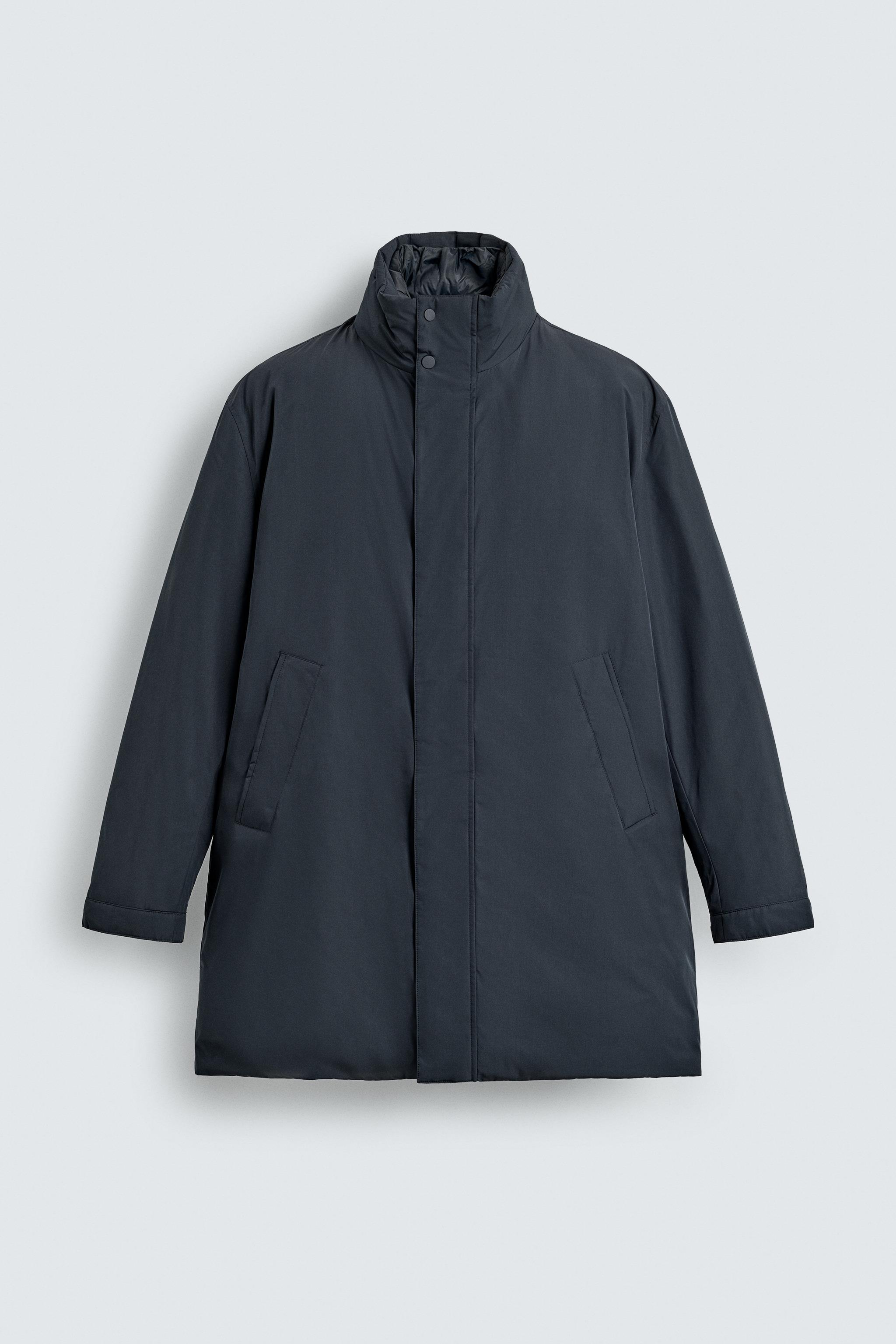 WATER REPELLENT PADDED PARKA - Navy blue | ZARA United States