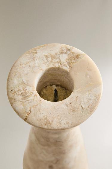 MARBLE CANDLEHOLDER - Beige by Zara - Image 3