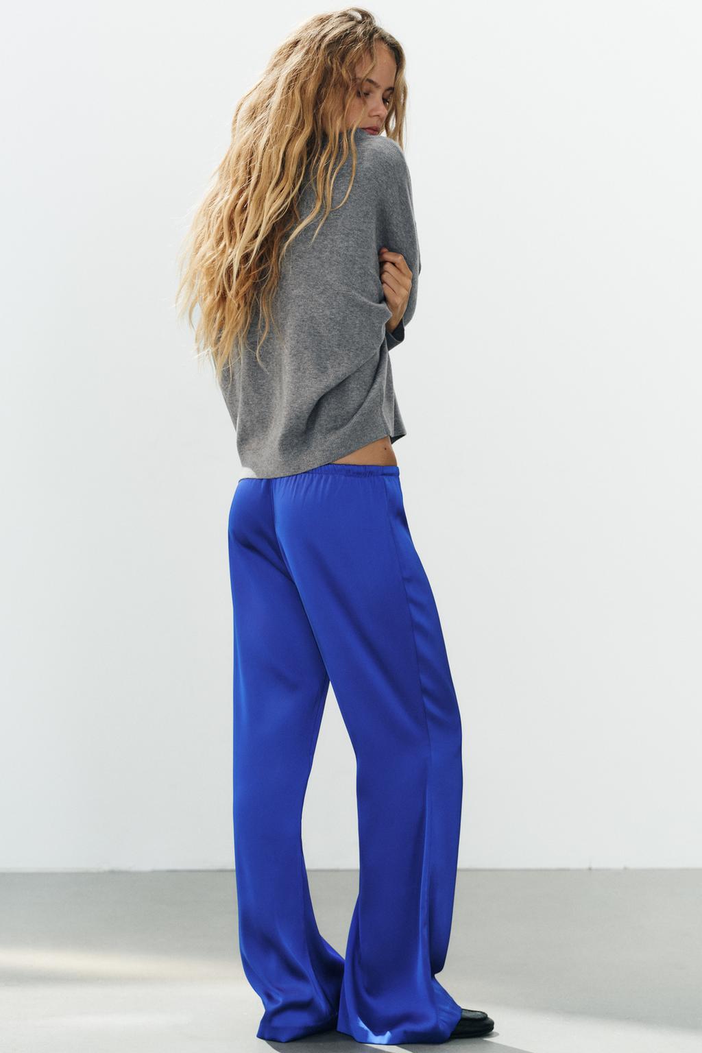 SATIN DRAWSTRING TROUSERS