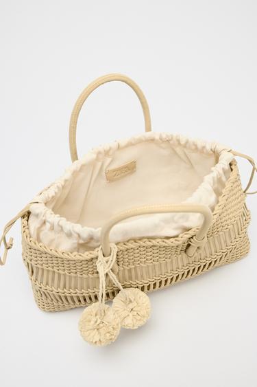 SAC À MAIN TRESSÉ - Beige de Zara - Image 5