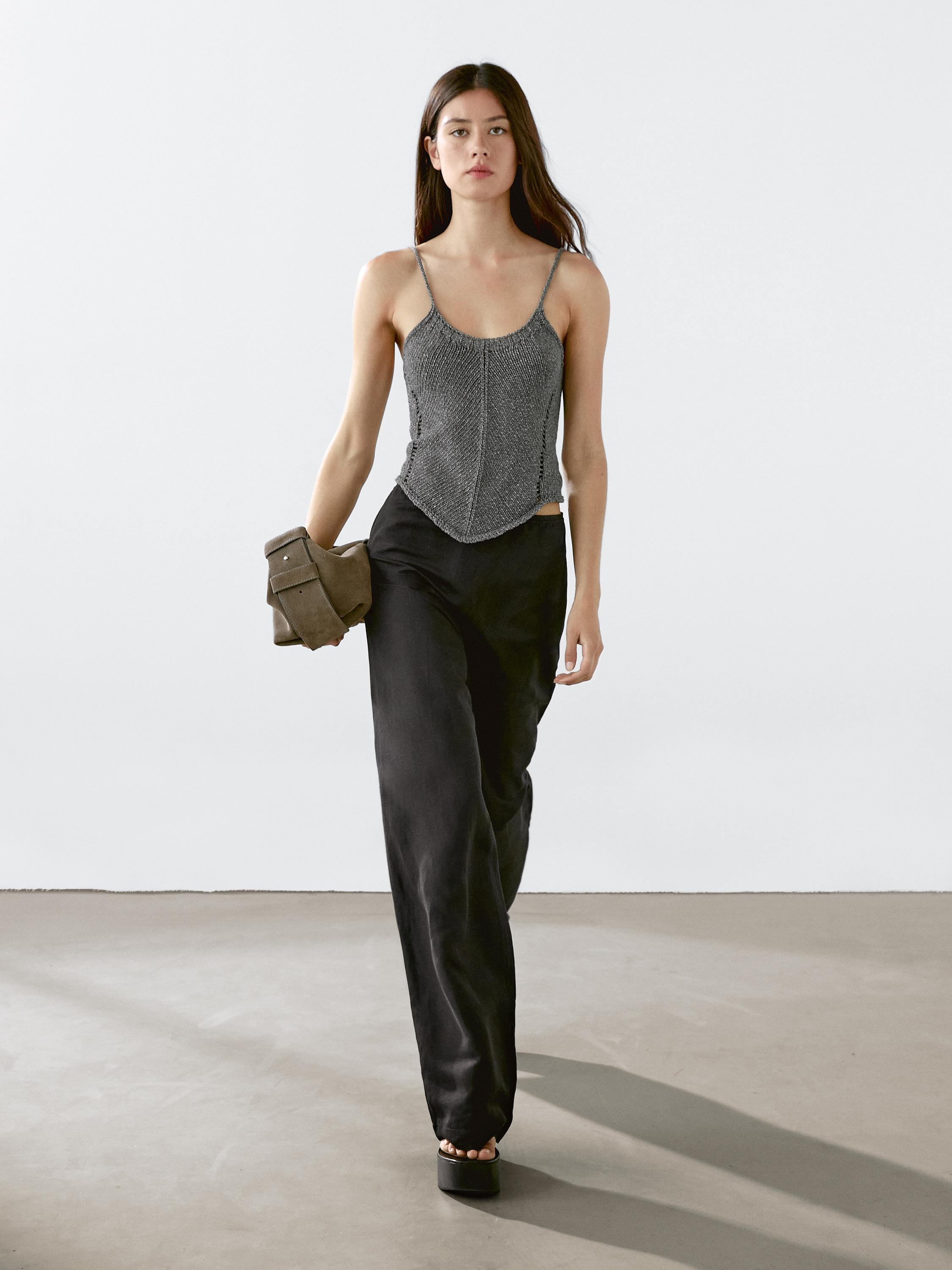 Top en maille 100 % coton