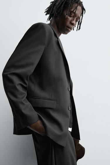 BLAZER COSTUME STRUCTURÉ - Gris anthracite de Zara - Image 5