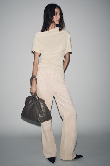 MAXI LÆDER BOWLINGTASKE - grå fra Zara