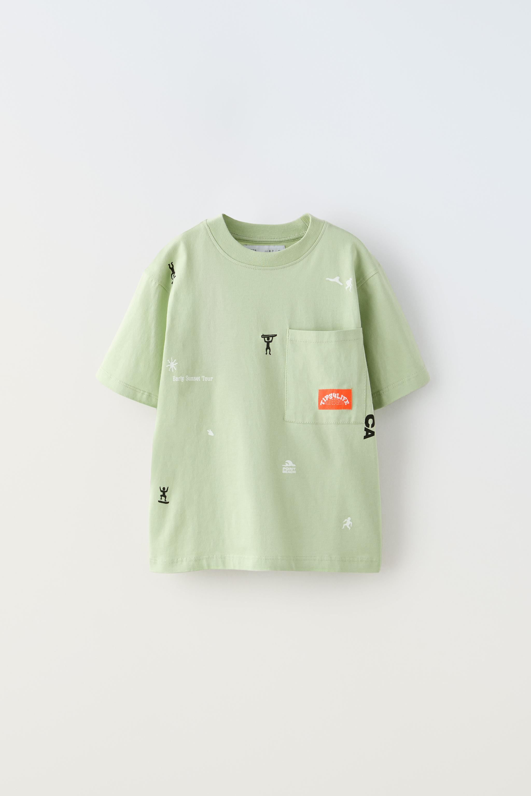 ポケット Tシャツ - ライトグリーン | ZARA Japan / 日本