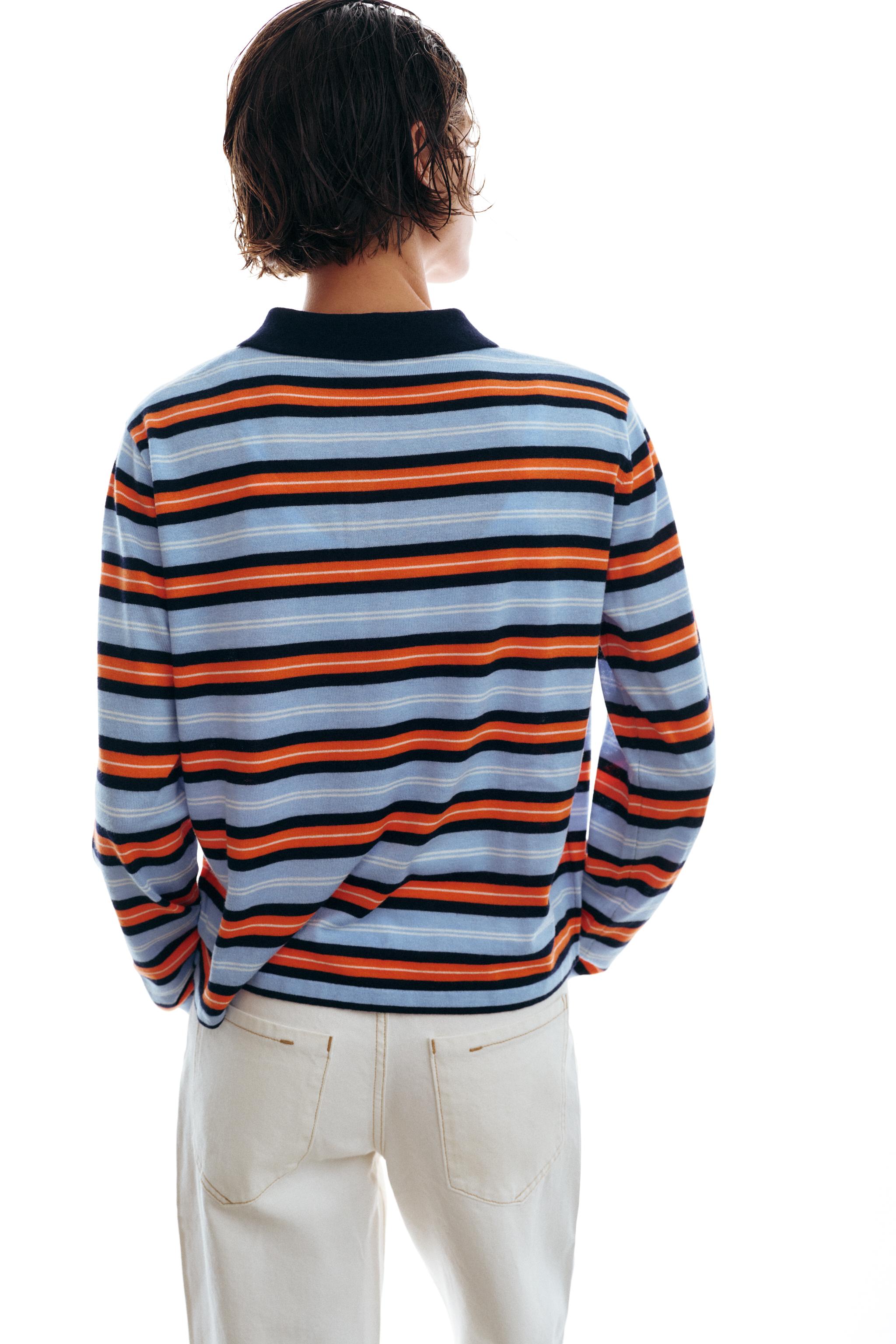 STRIPED KNIT POLO