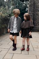 AGES 6-10/ LIMITED EDITION EMBROIDERED FLORAL POPLIN DRESS