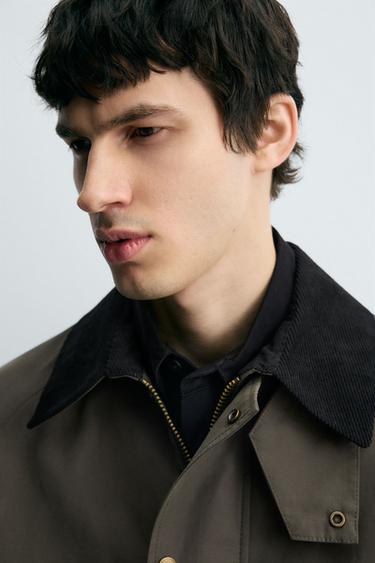 CONTRAST COLLAR TECHNICAL JACKET - Anthracite Grey by Zara - Image 5
