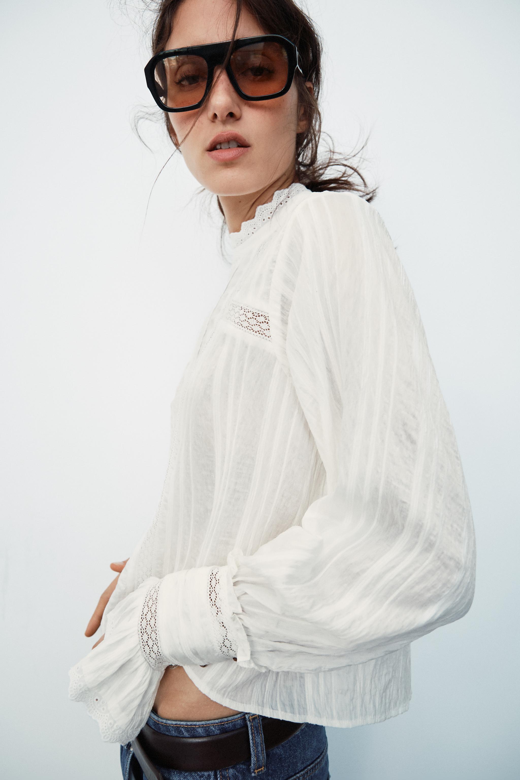 BLOUSE ROMANTIQUE À BRODERIES
