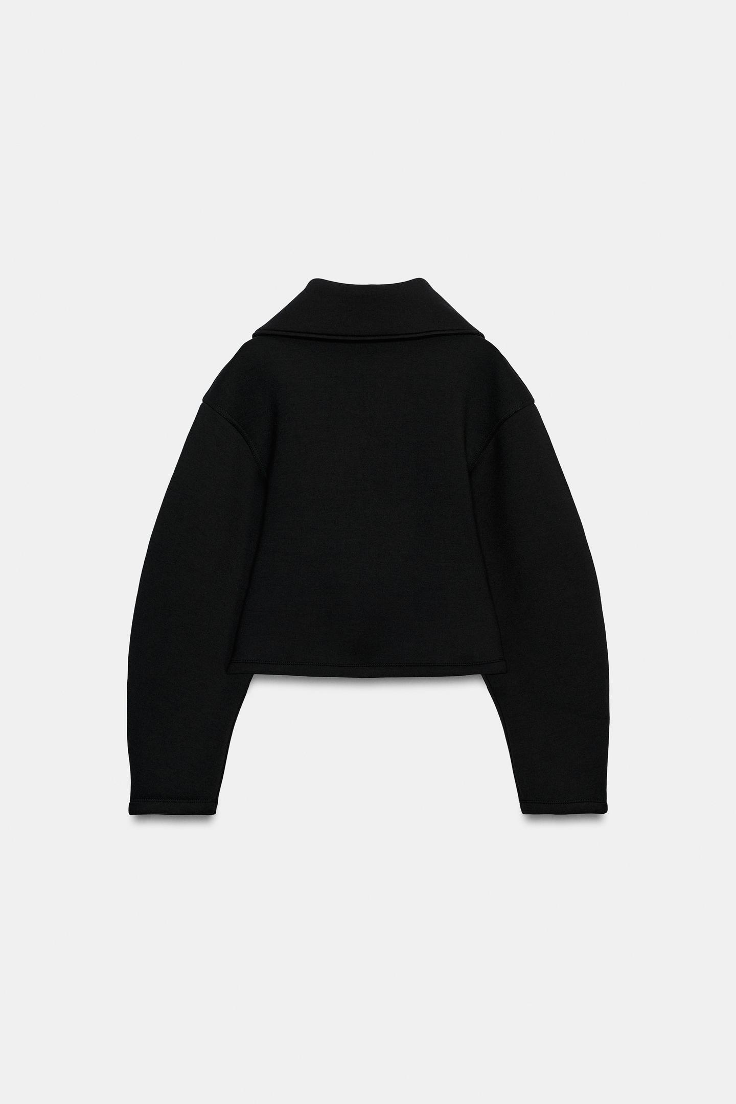 Женская куртка Zara Technical Voluminous Sleeve, цвет: Чёрный — фото 2
