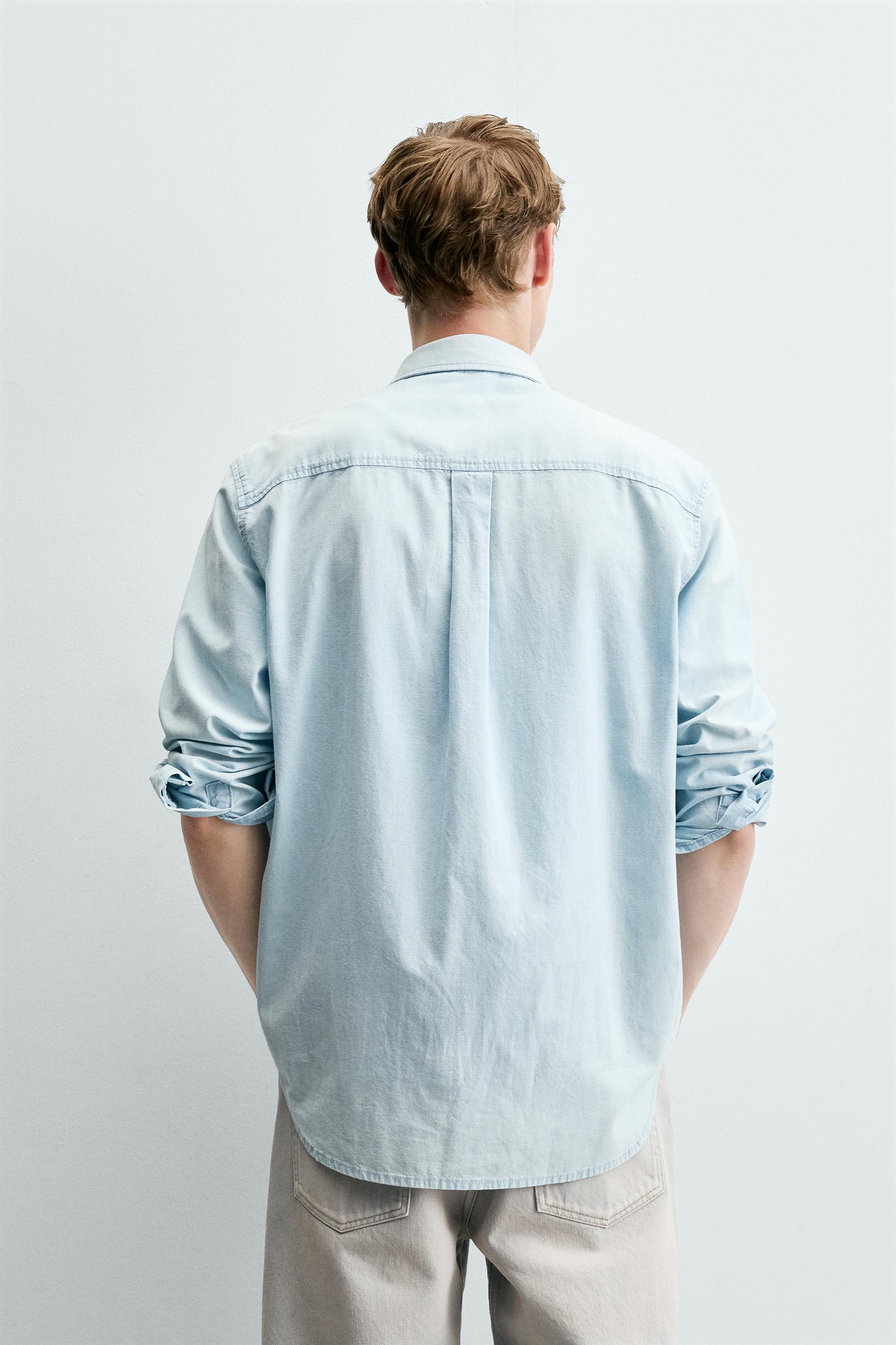 Zara Regular Fit Denim Gömlek görsel 3