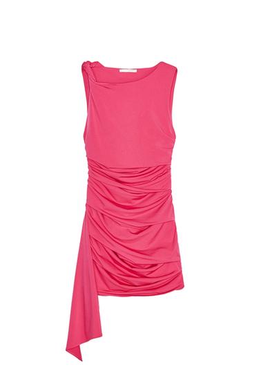 DRESS WITH RUCHING