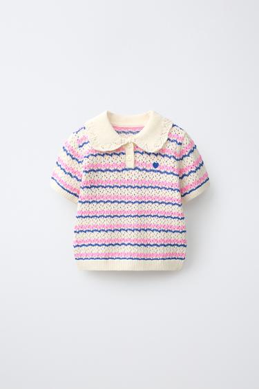 POLO PUNTO RAYAS - Crudo de Zara - Imagen 0