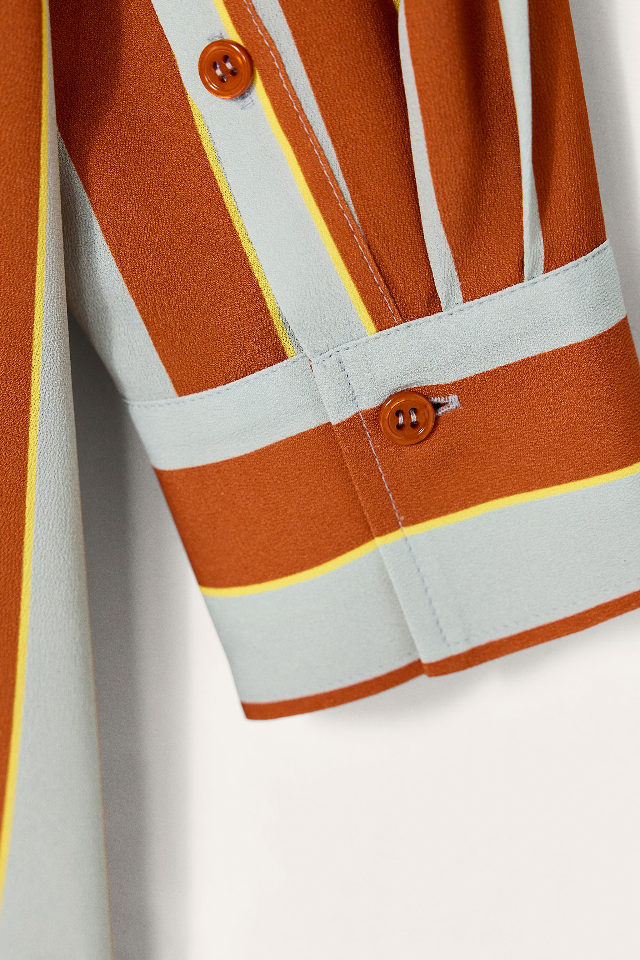STRIPED OVERSIZED LIMITED EDITION SHIRT - Orange | ZARA